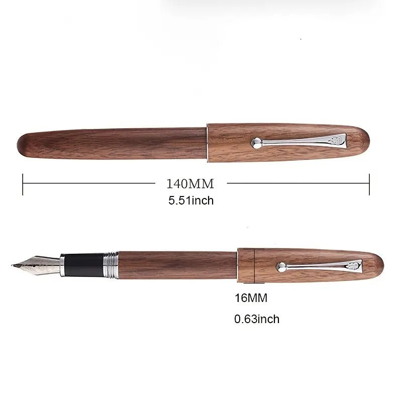 PrestigeCraft™️ Executive Wooden Fountain Pen