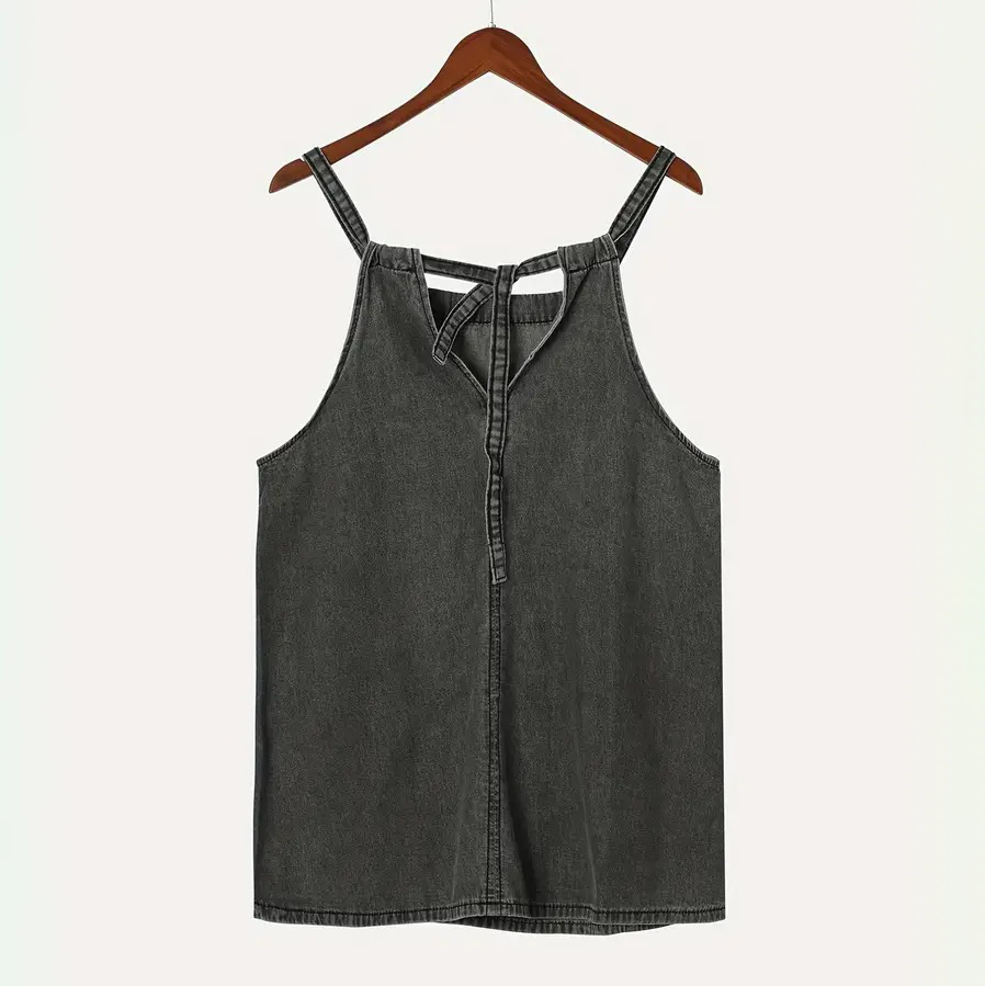 Blossom Daisy Denim Halter Top