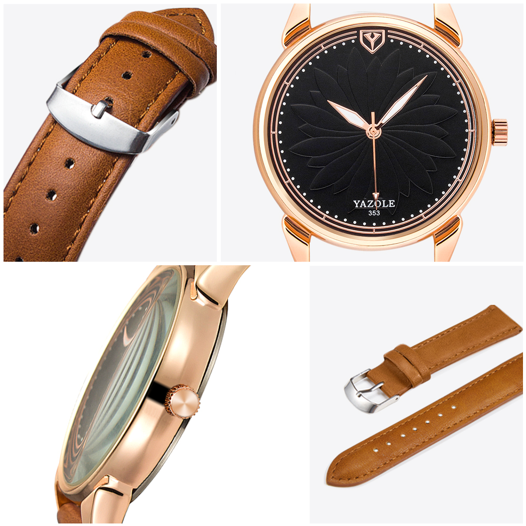 Yazole Classic Vintage Leather Watch