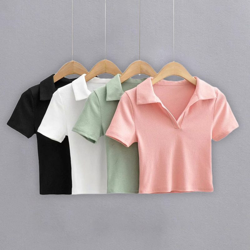 Sienna Classic Polo Crop Top
