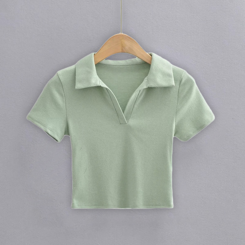 Sienna Classic Polo Crop Top