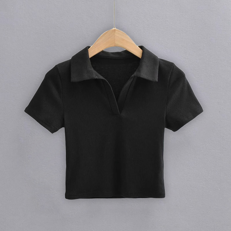 Sienna Classic Polo Crop Top