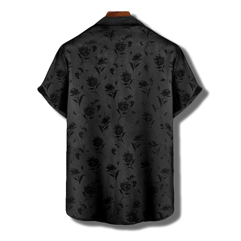 Alessio Intricate Floral Satin Shirt