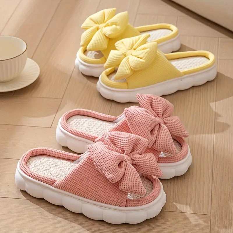 Sienna Stylish Chunky Ribbon Slides