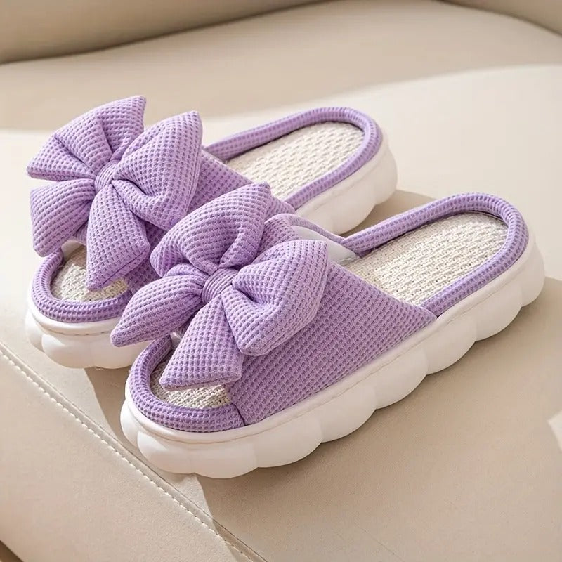 Sienna Stylish Chunky Ribbon Slides