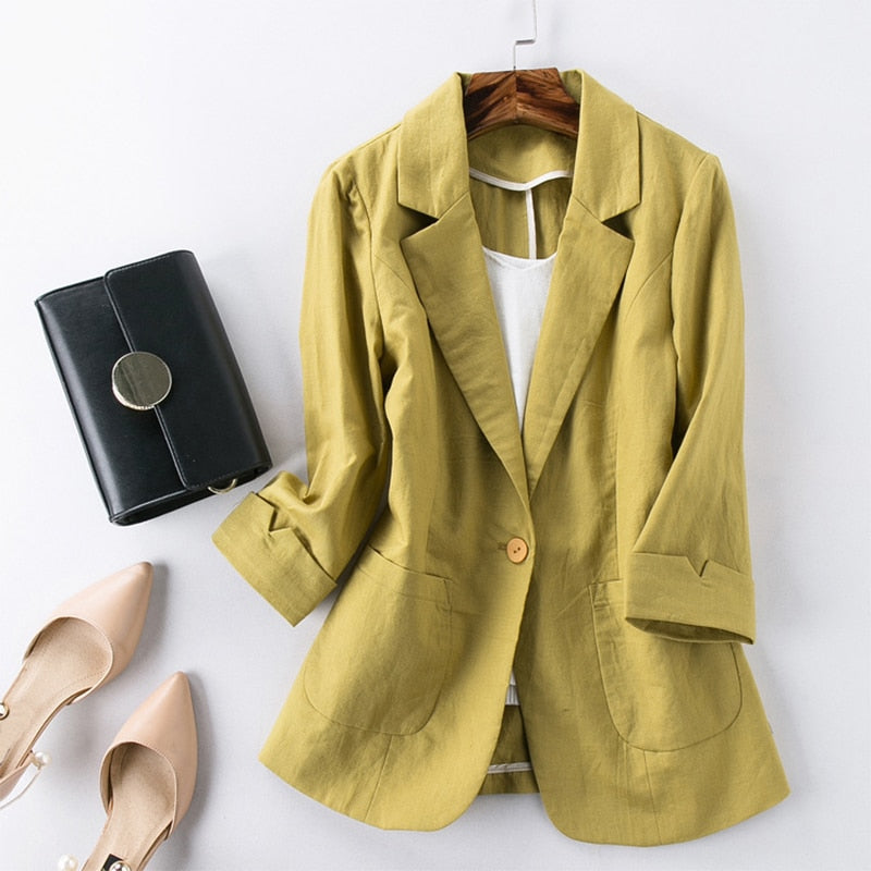 Natalia LuxeLinen™ Modern Chic Blazer