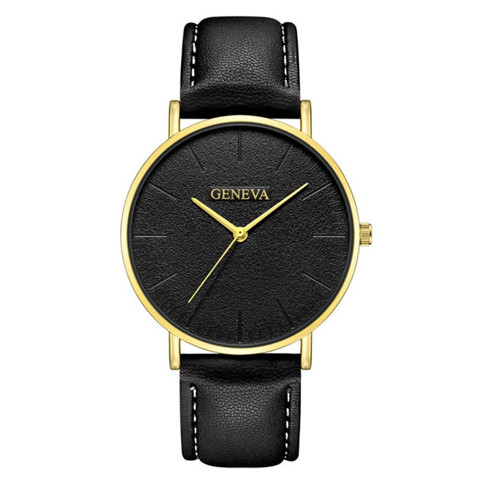 Geneva Elegant Leather Watch