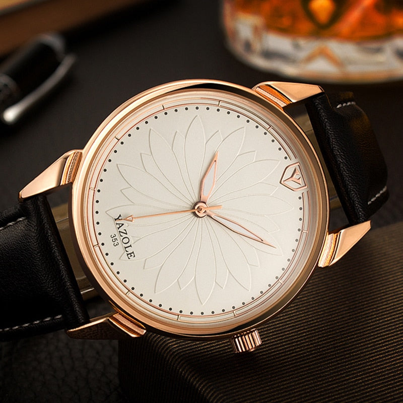Yazole Classic Vintage Leather Watch