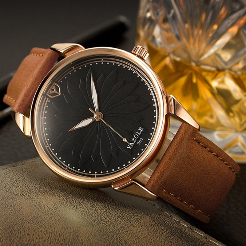 Yazole Classic Vintage Leather Watch