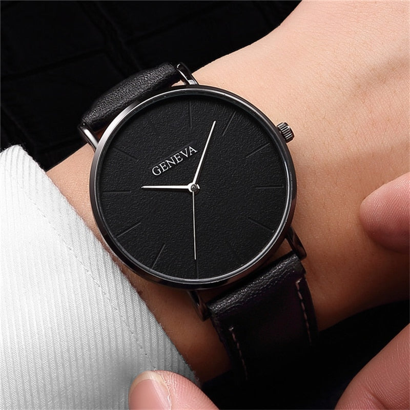 Geneva Elegant Leather Watch