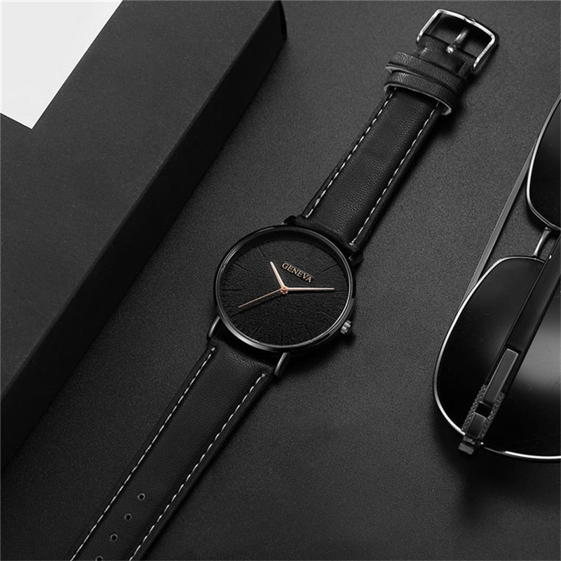 Geneva Elegant Leather Watch