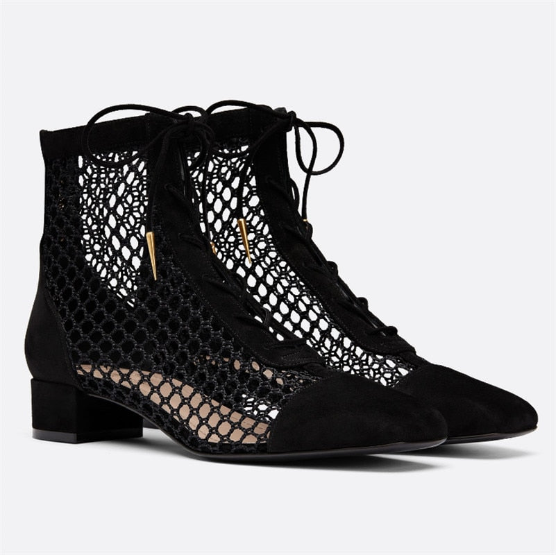 Izy Lynden Intricate Mesh Boots