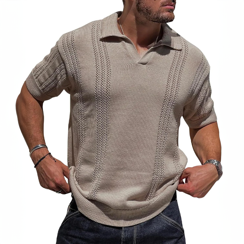 LEISURE HERO KNITTED POLO SHIRT
