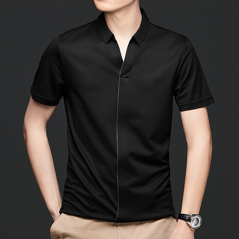 Steven Elegant Silk Polo Shirt