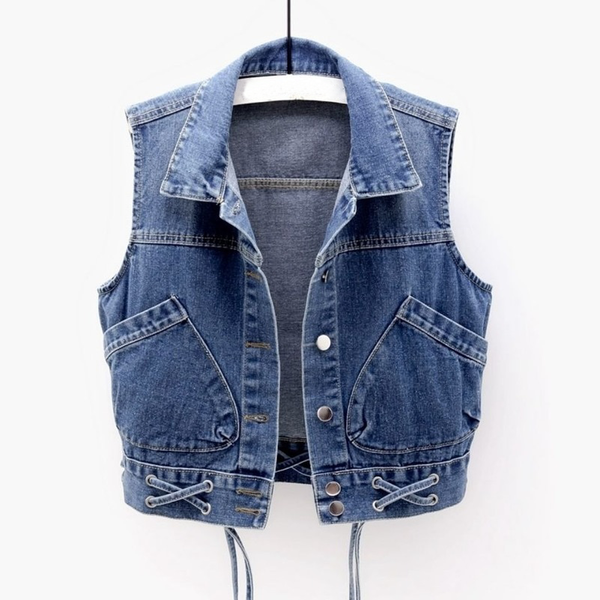 Calienne Classic Denim Vest - Bellezza Republic