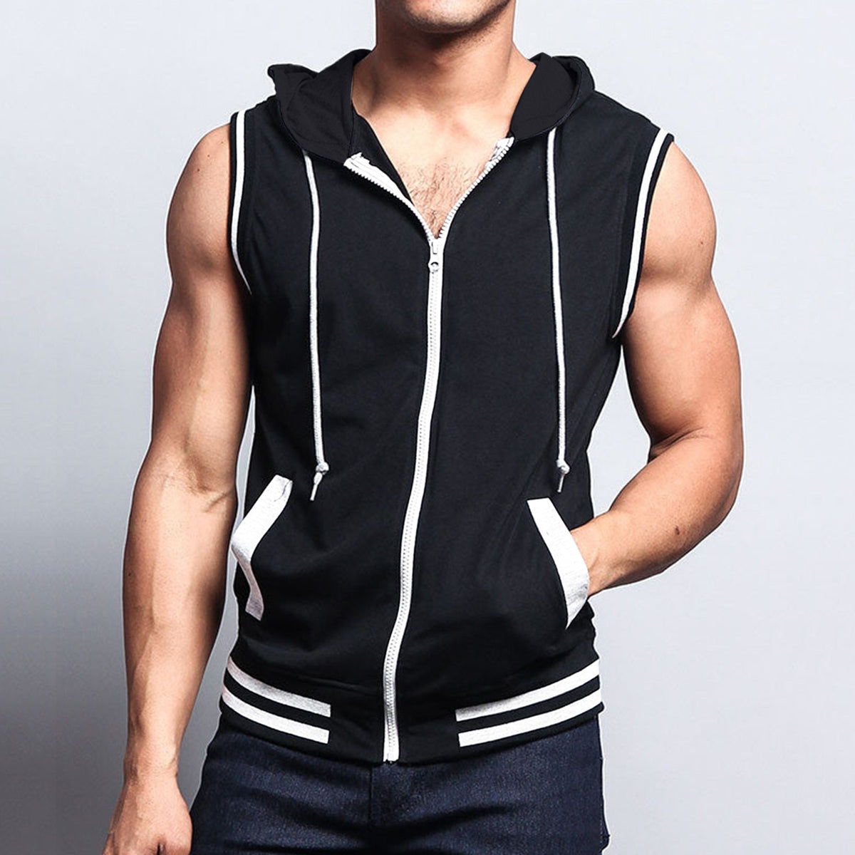 Simon Sporty Sleeveless Hoodie