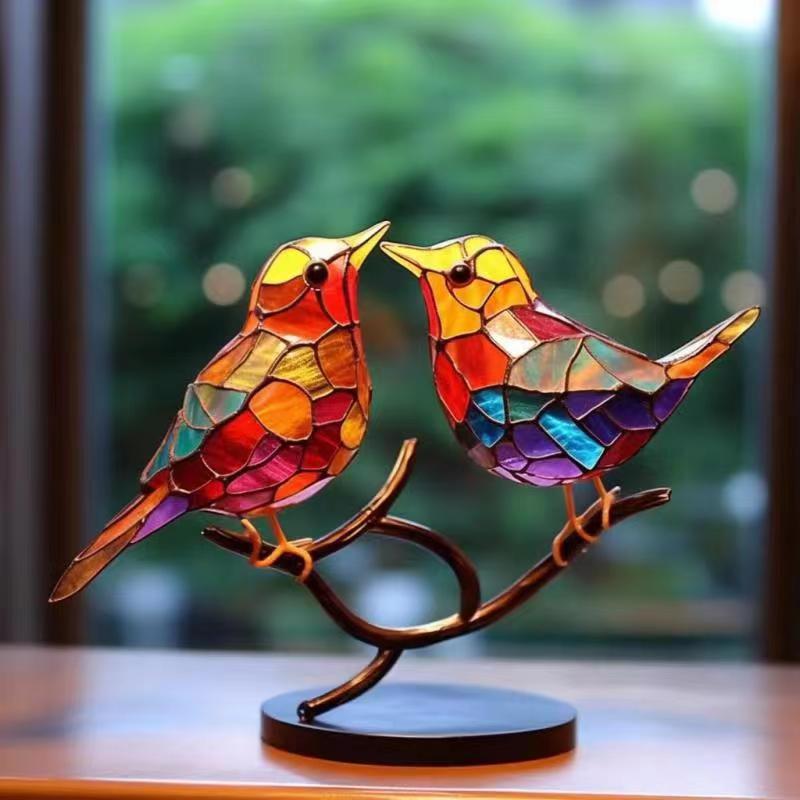 ChromaBird™ Enchanting Stained Glass Birds Ornament