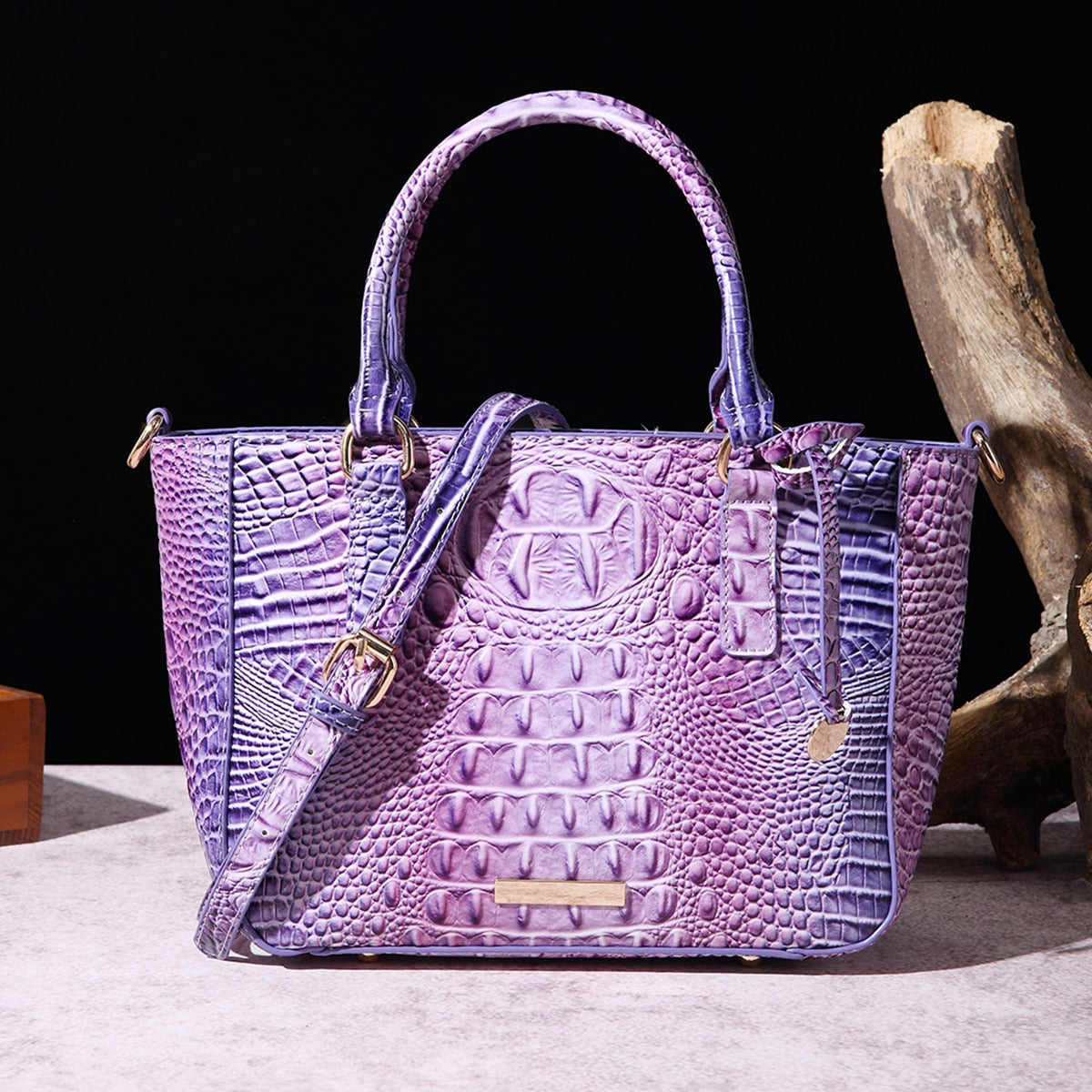 The Femme Fatale™ Embossed Croc Bag