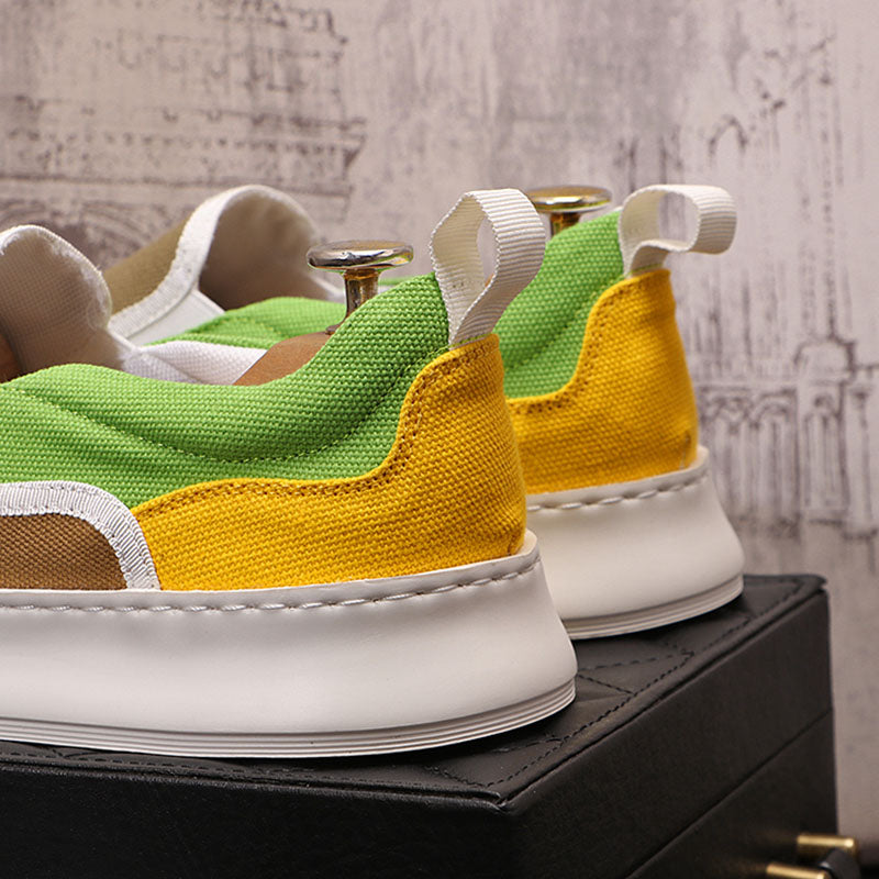 Rebel Retro Canvas Slip-Ons