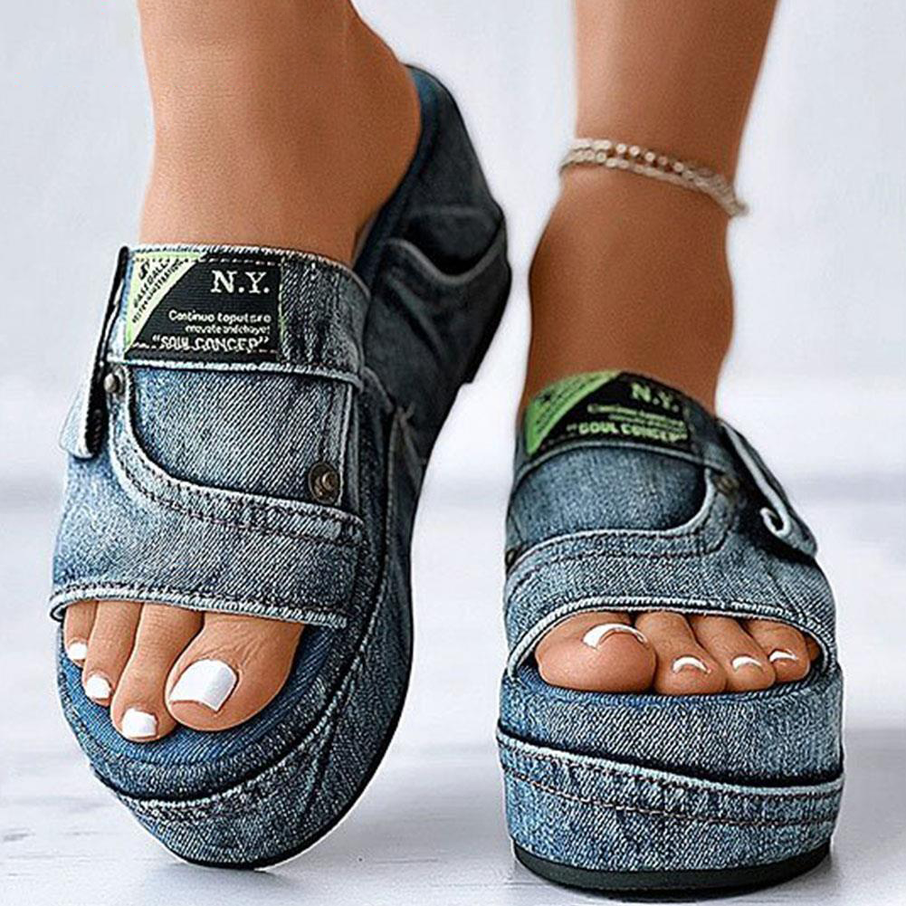 Calienne Comfy Denim Wedge