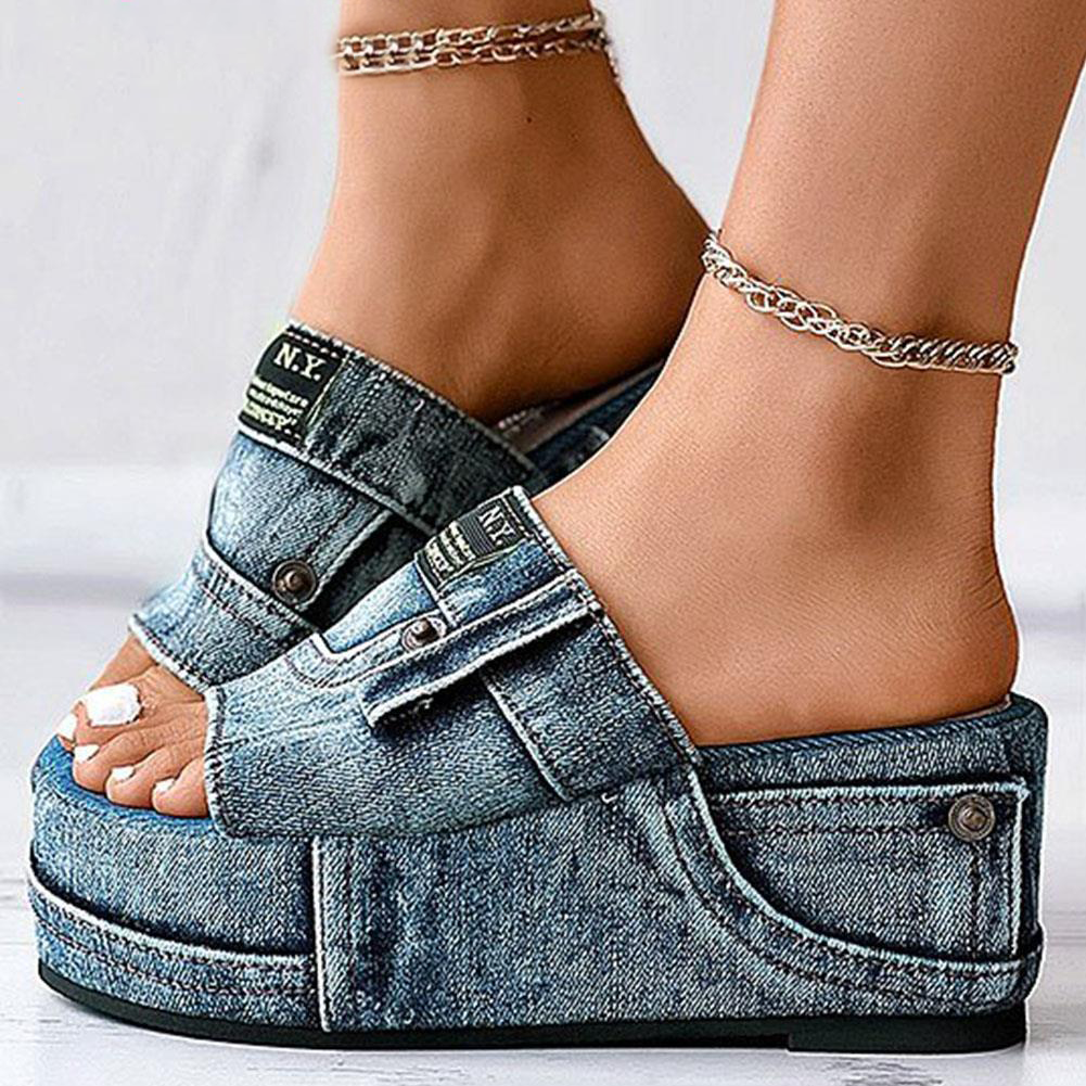 Calienne Comfy Denim Wedge
