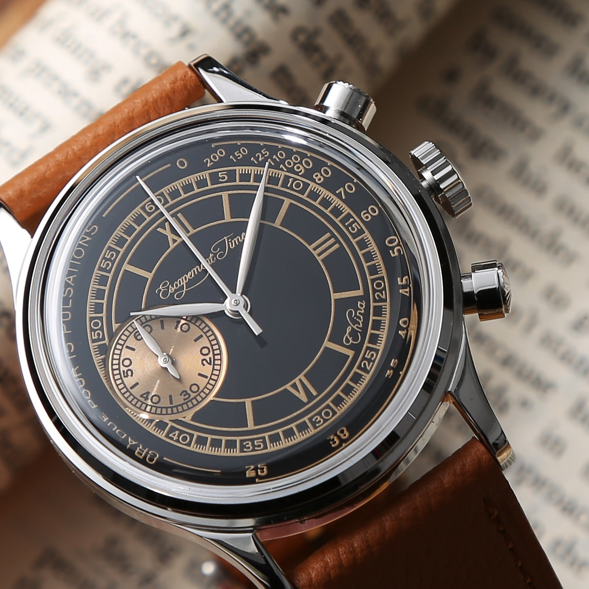 Winston Classic Chronograph Leather Watch
