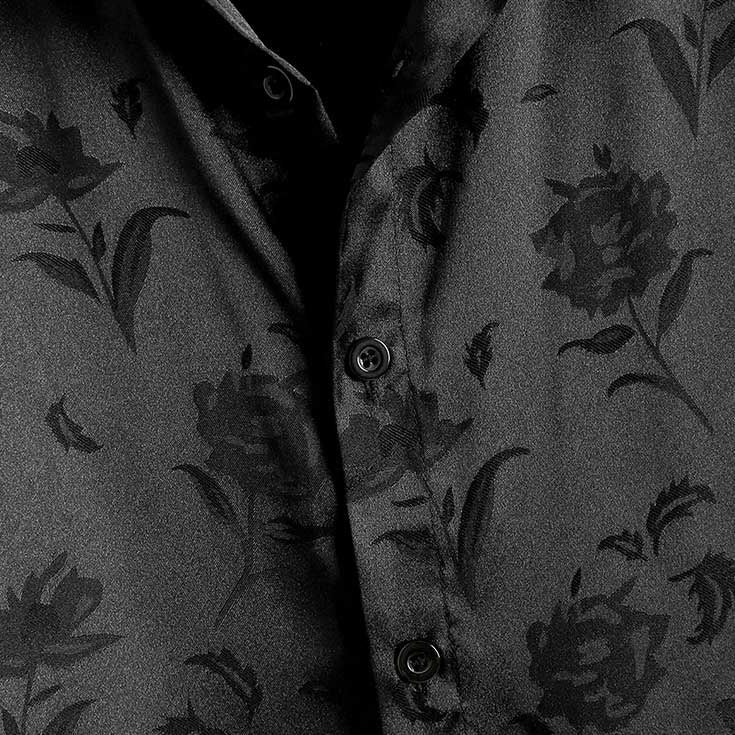 Alessio Intricate Floral Satin Shirt