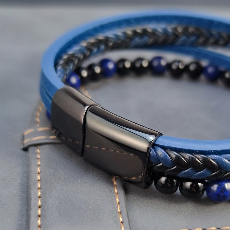 Brixton Perlenoire Leather Bracelet