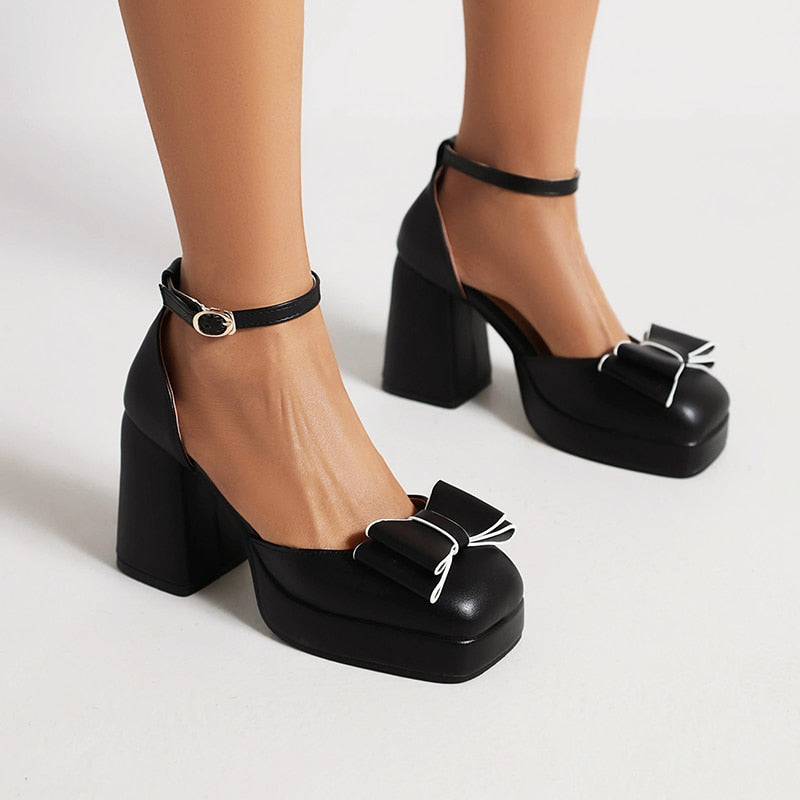 Calienne Chic Leather Platform Sandals