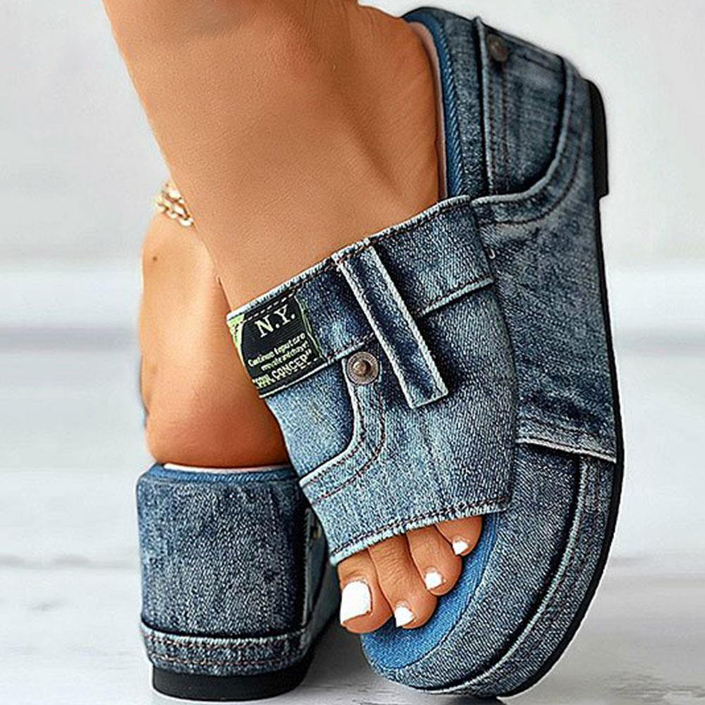Calienne Comfy Denim Wedge