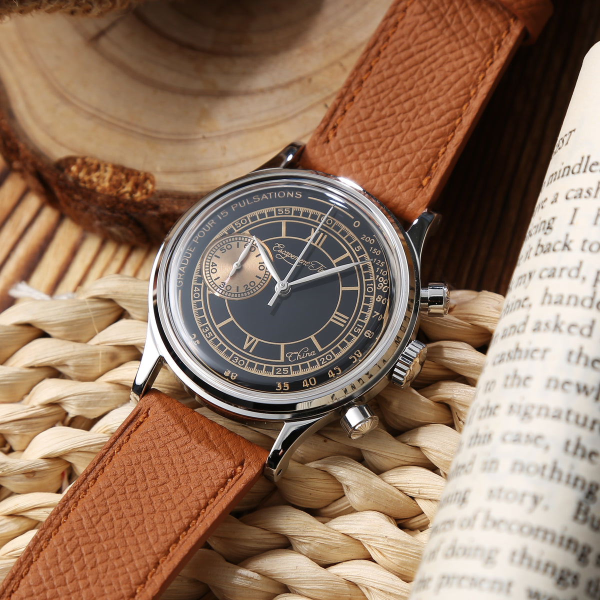 Winston Classic Chronograph Leather Watch