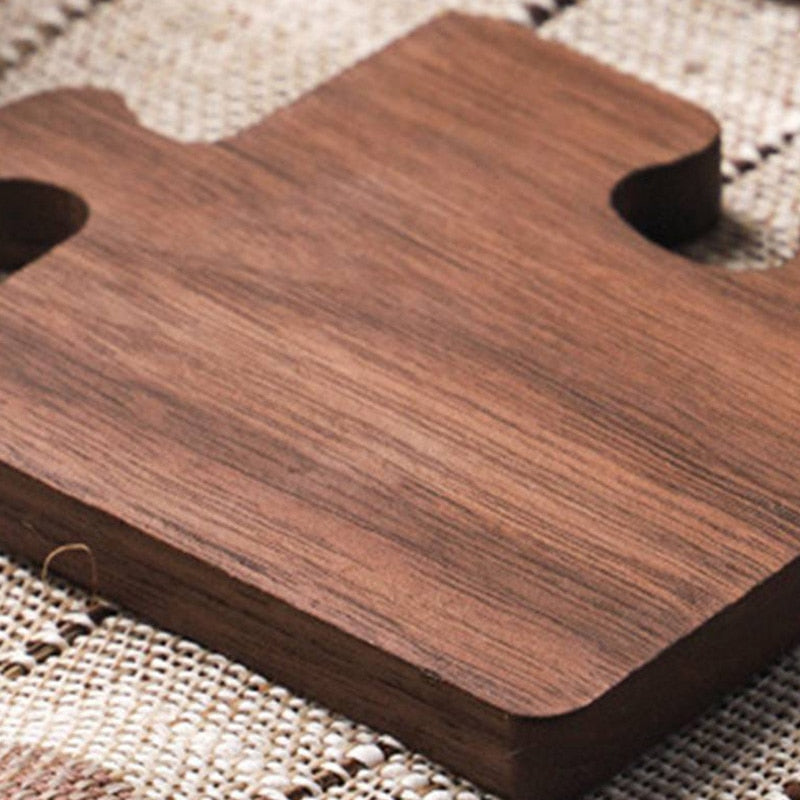 PrestigeCraft™ Equisite Walnut Puzzle Coaster Set