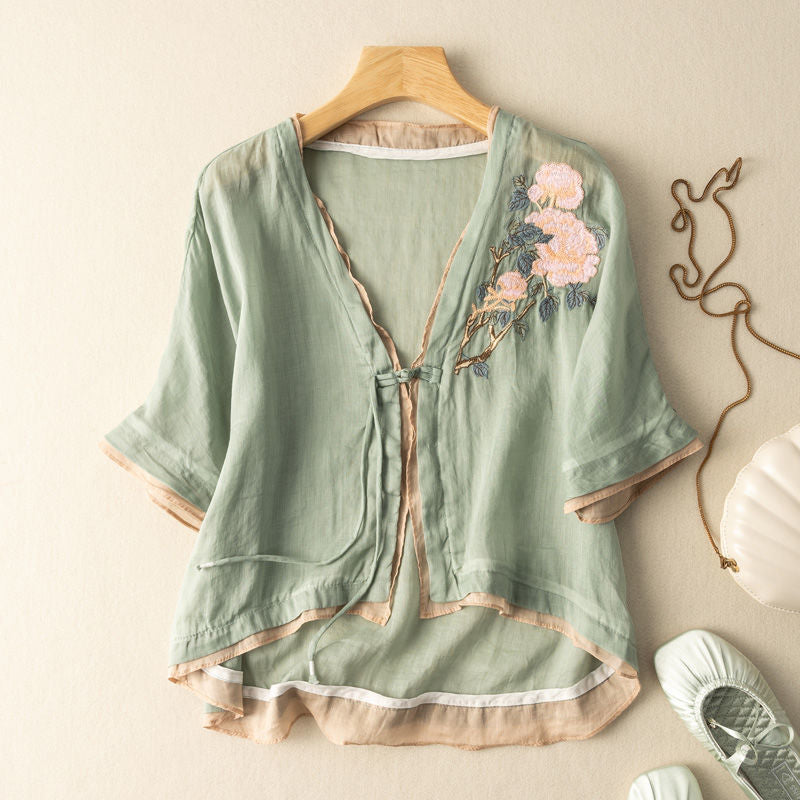 VINTAGE FLORAL BLOUSE BY LILIANE-BLOSSOM™