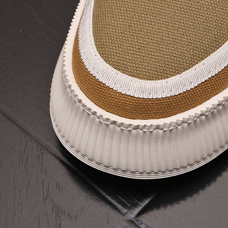 Rebel Retro Canvas Slip-Ons