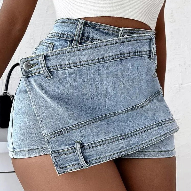 Savannah Sleek Denim Skort