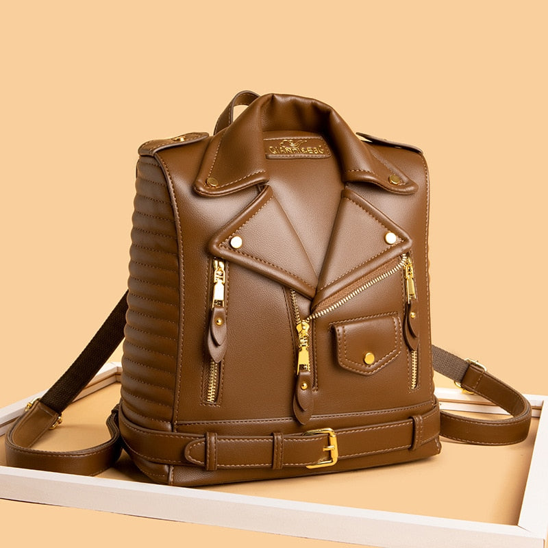 Olivia Luxe Leather Backpack
