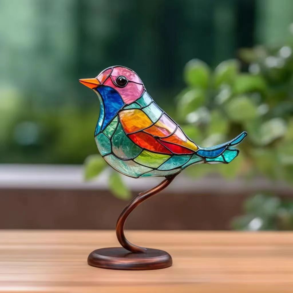 ChromaBird™ Enchanting Stained Glass Birds Ornament