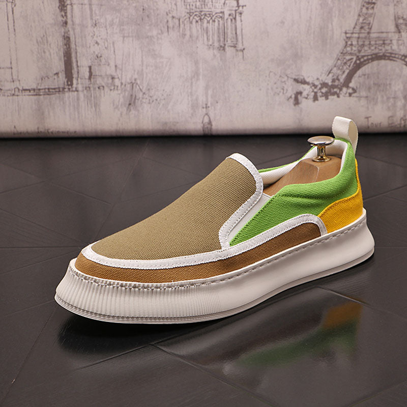 Rebel Retro Canvas Slip-Ons