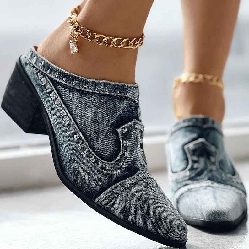 Chloe Contemporary High-Heeled Mules