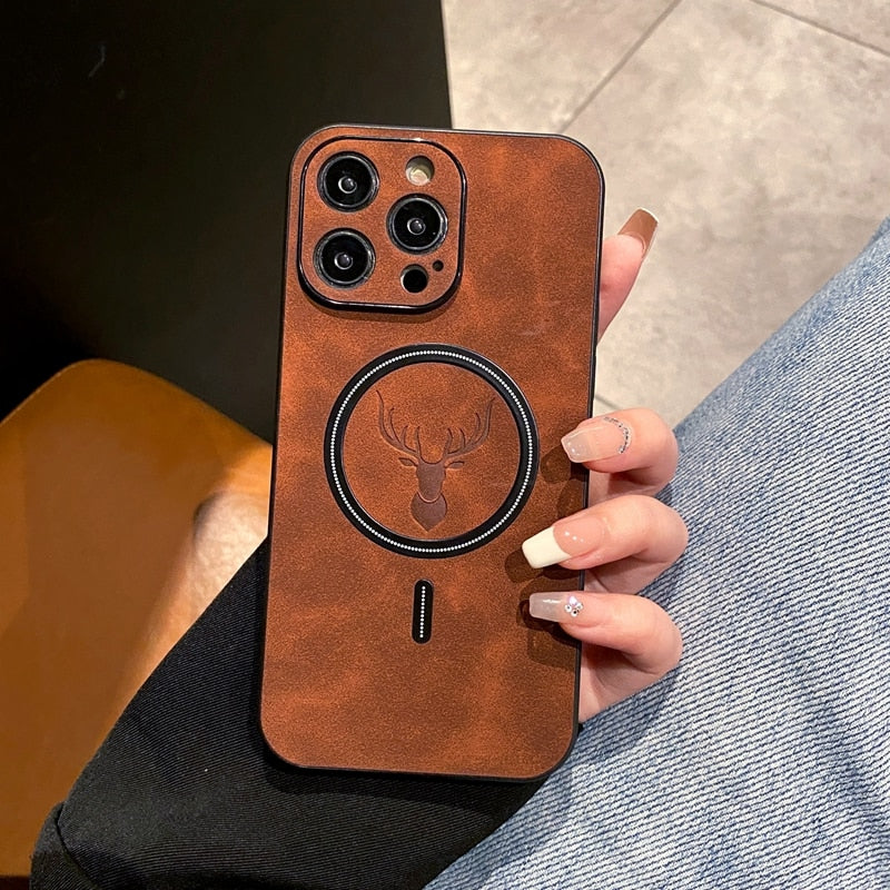 MagnetGuard™ Modern Leather iPhone Case