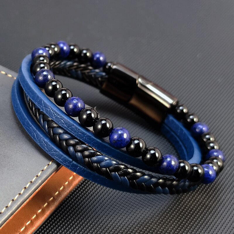 Brixton Perlenoire Leather Bracelet