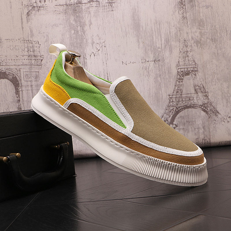 Rebel Retro Canvas Slip-Ons