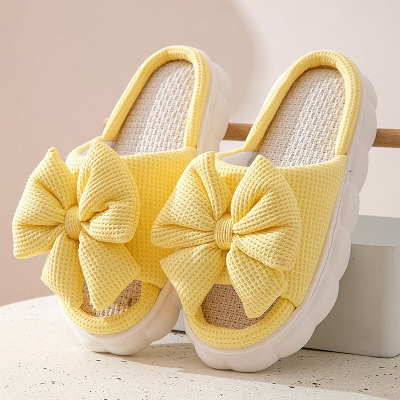 Sienna Stylish Chunky Ribbon Slides