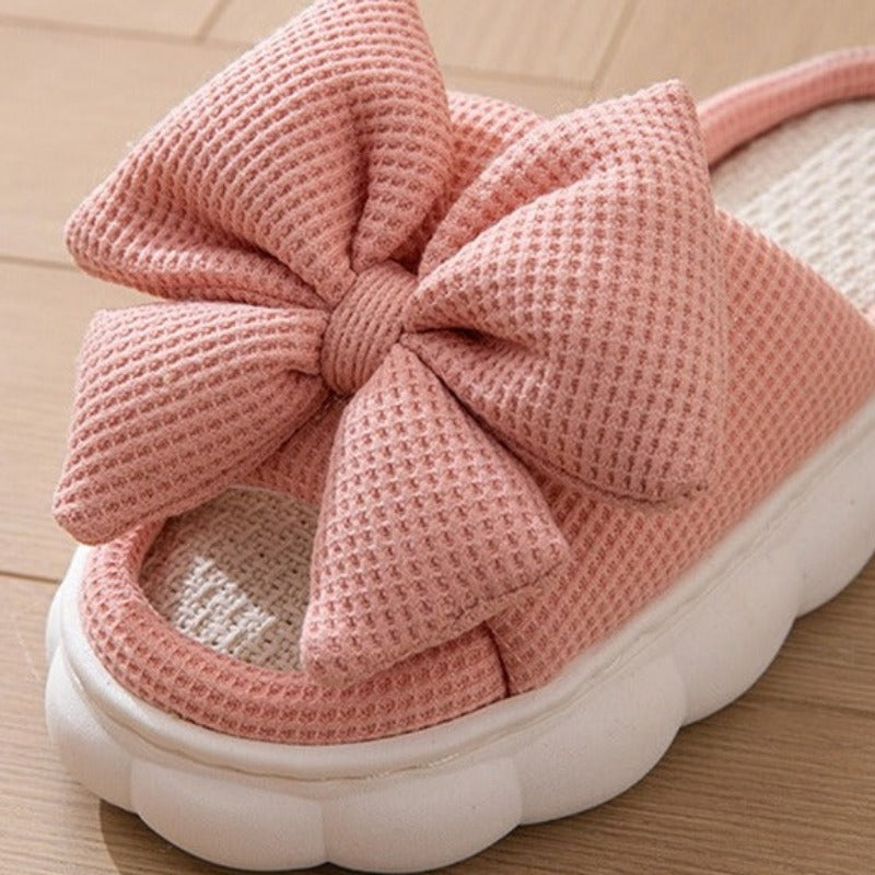 Sienna Stylish Chunky Ribbon Slides