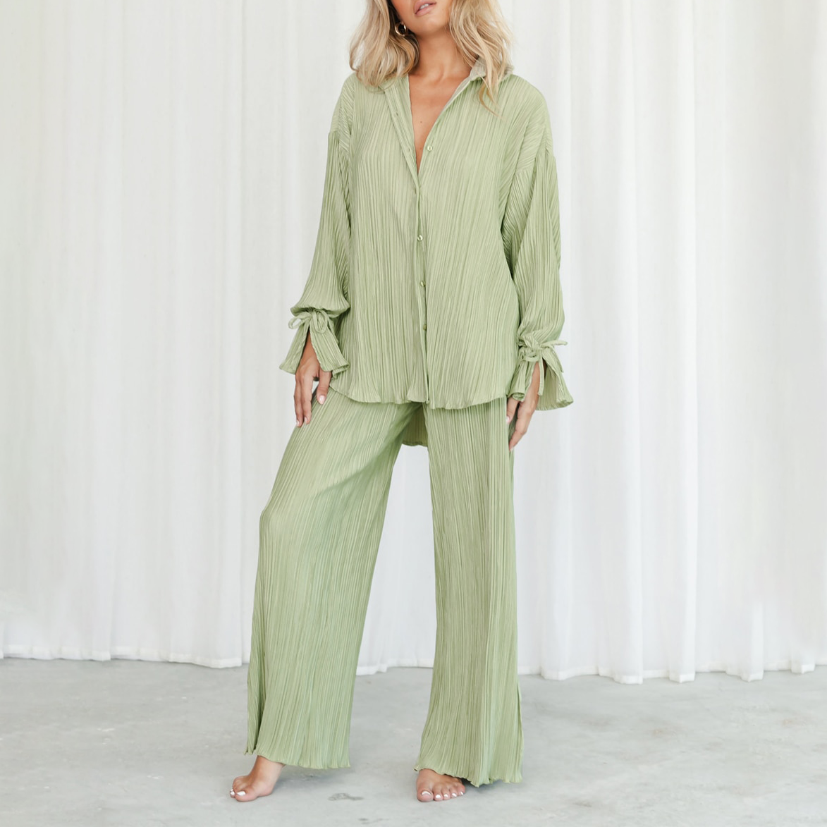 Izy Lynden Intricate Pleated Co-ord Set