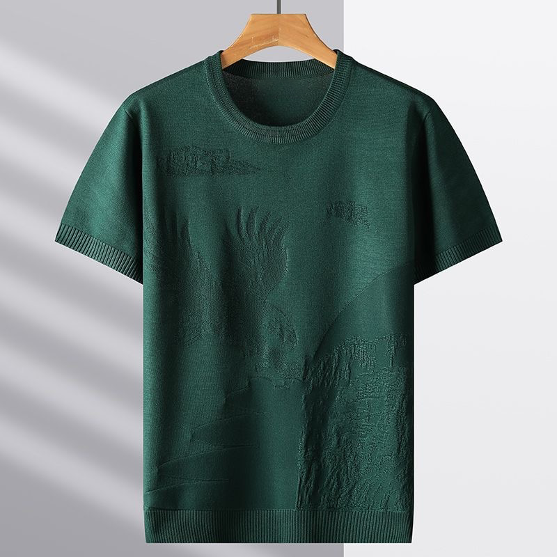 Russel-Etrou Artistic Knitted Graphic Shirt