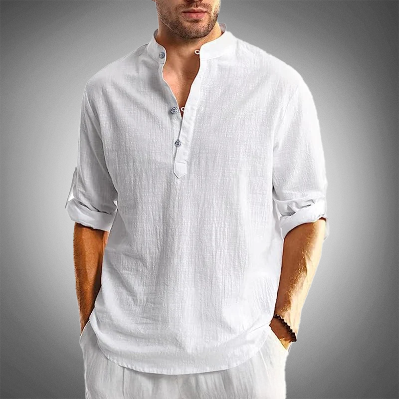 TOM HARDING CLASSIC LINEN HENLEY