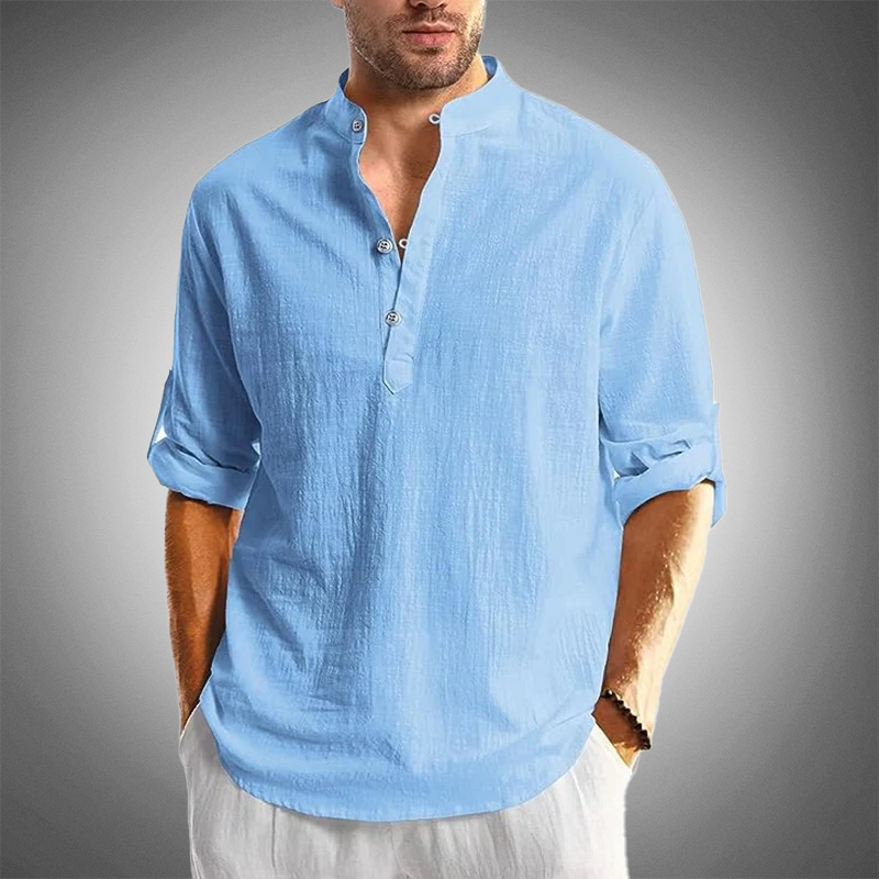 TOM HARDING CLASSIC LINEN HENLEY