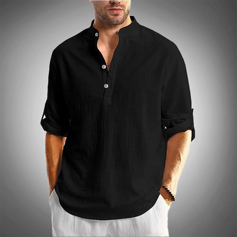 TOM HARDING CLASSIC LINEN HENLEY