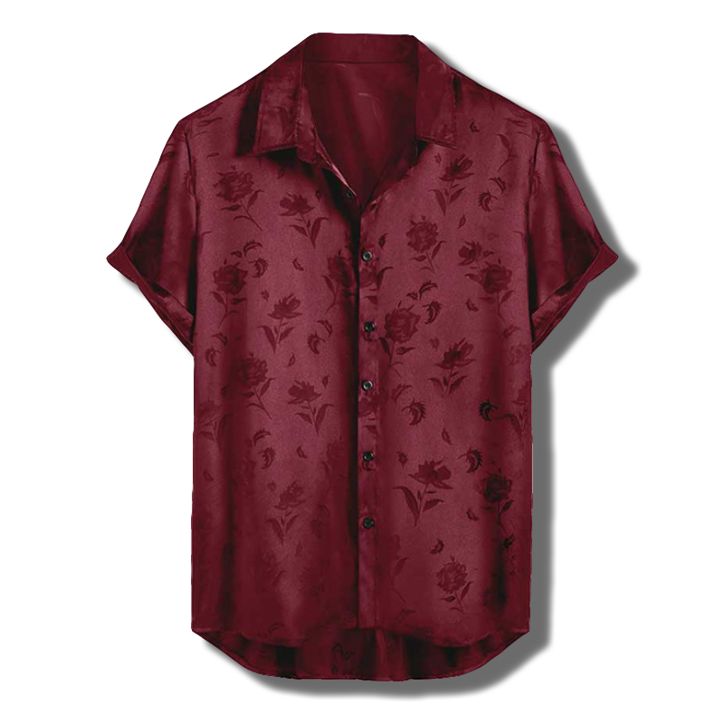 Alessio Intricate Floral Satin Shirt
